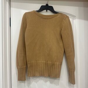 J.Crew Boatneck Cotton Women's Tan Sweater
